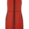 Reed Krakoff Leather Trimmed Twill and Felt Dress in Red - Lyst