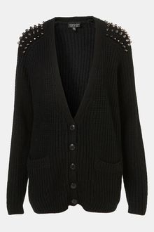 Topshop Studded Slouchy Cardigan - Lyst