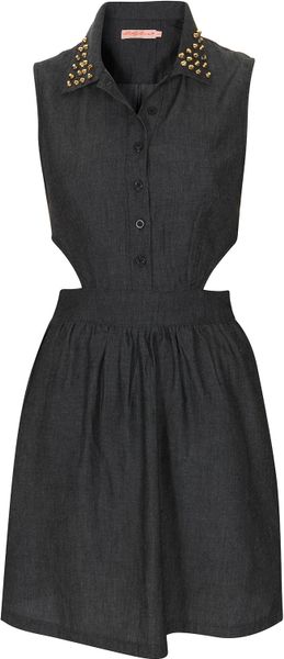 Topshop Denim Cut Out Dress By Oh My Love in Blue - Lyst
