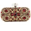 Marchesa Crystal Embroidered Clutch in Gold - Lyst