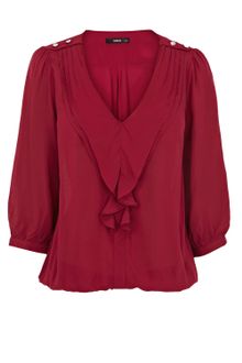 Oasis Viscose Frill Front Top - Lyst