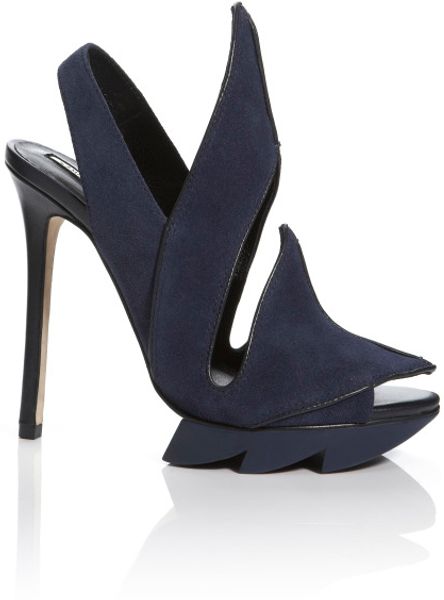 Camilla Skovgaard Midnight Saw Sole Flame Stiletto Sandal in Blue (midnight) - Lyst