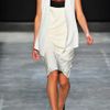Narciso Rodriguez Ivory And Black Poly Drape Dress in White (ivory/black) - Lyst
