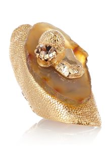 Yves Saint Laurent Chyc Agate and Crystal Ring - Lyst