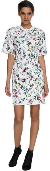3.1 Phillip Lim Faded Botanical Embroidered Dress - Lyst