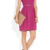 Alice + Olivia Belted Crepe Dress in Purple (fuchsia) - Lyst
