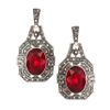 River Island Vintage Red Stone Drop Earrings in Red - Lyst