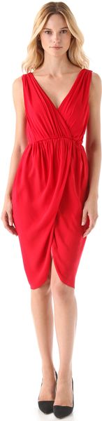 Alice + Olivia Marielle Draped Dress - Lyst