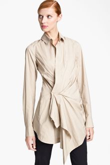 Donna Karan New York  Draped Paper Cotton Tunic - Lyst