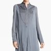 Donna Karan New York Collection Silk Georgette Tunic in Gray (graphite) - Lyst
