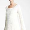 Donna Karan New York Collection Bouclé Wool Cashmere Sweater in White (vellum) - Lyst