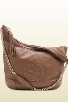 Gucci Soho Maple Brown Leather Shoulder Bag with Chain Strap - Lyst