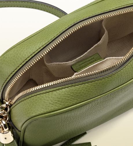 Gucci Soho Green Leather Disco Bag in Green | Lyst