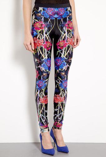 Hermione De Paula Penelope Black Swan Printed Leggings - Lyst