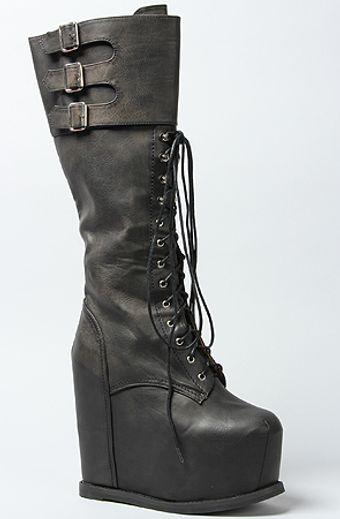 Jeffrey Campbell The Lautrec Hi Boot in Black Distressed - Lyst