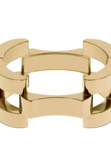 Michael Kors Gold Tone Square Link Hinged Bangle Bracelet - Lyst