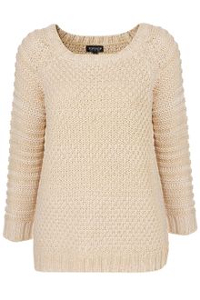 Topshop Knitted Chunky Stitch Jumper - Lyst