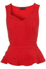 Topshop Bandage Peplum Top
