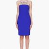 Versace Silk Cocktail Dress in Blue - Lyst