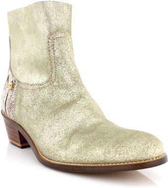 Zadig & Voltaire Metallic Python Teddy Bootie - Lyst