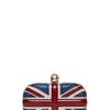 Alexander Mcqueen Britannia Skull Box Clutch  in Red (classic) - Lyst