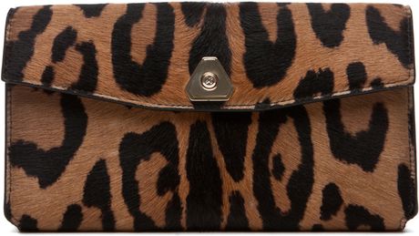 Alexander Wang Trigone Leopard Print Compact in Natural in Brown (natural) - Lyst