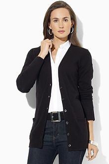 Ash Lauren Ralph Lauren Long Sleeve Cashmere Cardigan - Lyst