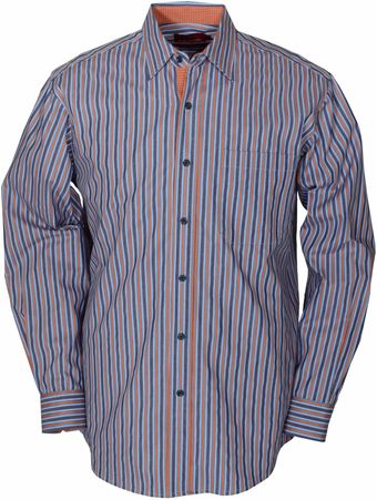 Double Two Long Sleeve Cotton Stripe Casual Shirt - Lyst