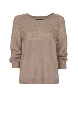 Mango Cable Knit Metalized Sweater