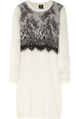 McQ by Alexander McQueen Knitted and Lace Sweater Dress