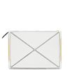 Reiss Zip Top Panelled Clutch in White - Lyst