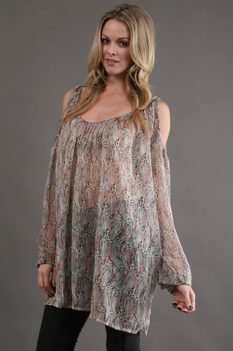 Tysa Open Shoulder Tunic in Wanderlust - Lyst