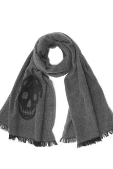 Alexander McQueen Agugliato Skull Wool Scarf - Lyst