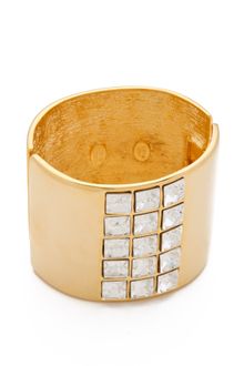 Kenneth Jay Lane Hinged Cuff with Crystals - Lyst