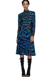 Proenza Schouler Ss Blue Bug Print Long Sleeve Pieced Blouse - Lyst