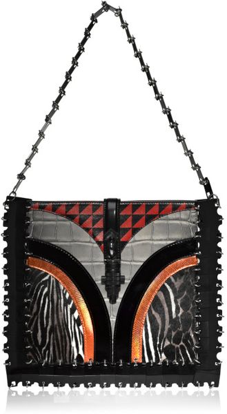 Proenza Schouler  Mixed Tambourine Bag in Multicolor (multi black orange) - Lyst