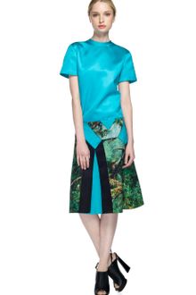 Proenza Schouler Ss Tree Scene Print Diamond Inverted Pleat Skirt - Lyst