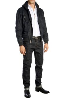Ralph Lauren Black Label Denim Flight Bomber Jacket - Lyst