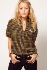 Ralph Lauren Plaid Shirt with Bead Detail