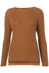 Topshop Knitted Step Hem Jumper