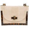 Tory Burch Tortoise Print Base Bag in Beige (sandy) - Lyst