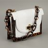 Tory Burch Tortoise Print Base Bag in White - Lyst