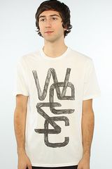 Wesc The Charcoal Overlay Tee in White