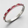 Alexander Mcqueen Enamel Accented Skull Bangle Bracelet in Silver (bubblegum) - Lyst