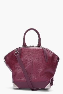 Alexander Wang Small Burgundy Giant Lizard Skin Emile Tote - Lyst