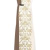 Carolina Herrera Ss Baroque Lamé Jacquard Gown with Silk Faille Paneling in White (gold/ivory) - Lyst