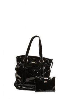 Emporio Armani Eco Patent Leather Tote Bag - Lyst