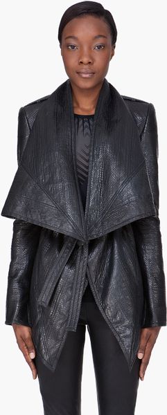 Gareth Pugh Black Snakeskin Jacket in Black - Lyst