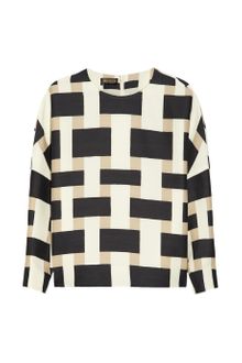Giambattista Valli Printed Wool and Silkblend Top - Lyst