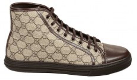 Gucci California Gg Plus Ankle Sneakers Shoes in Beige for Men (marron) - Lyst
